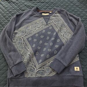 Navy Blue Paisley Sweater